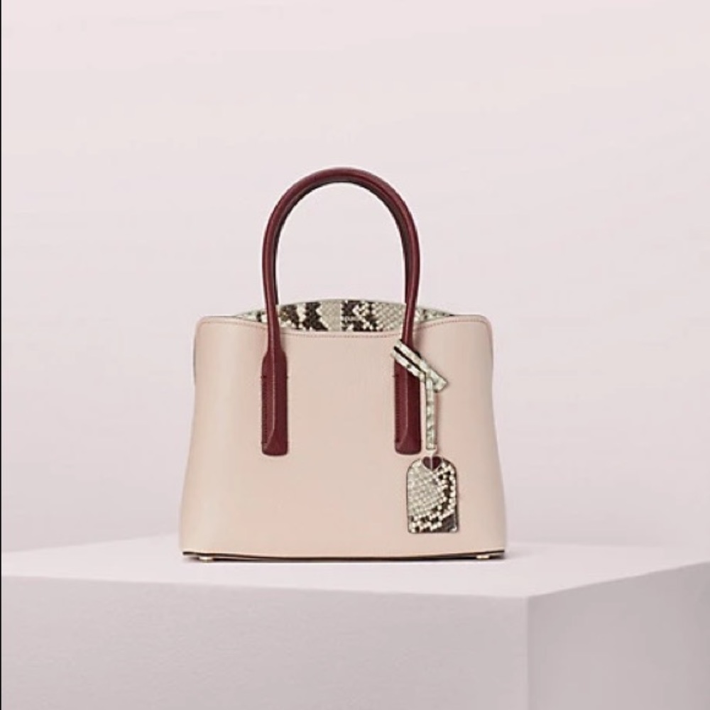 margaux embossed snake medium satchel